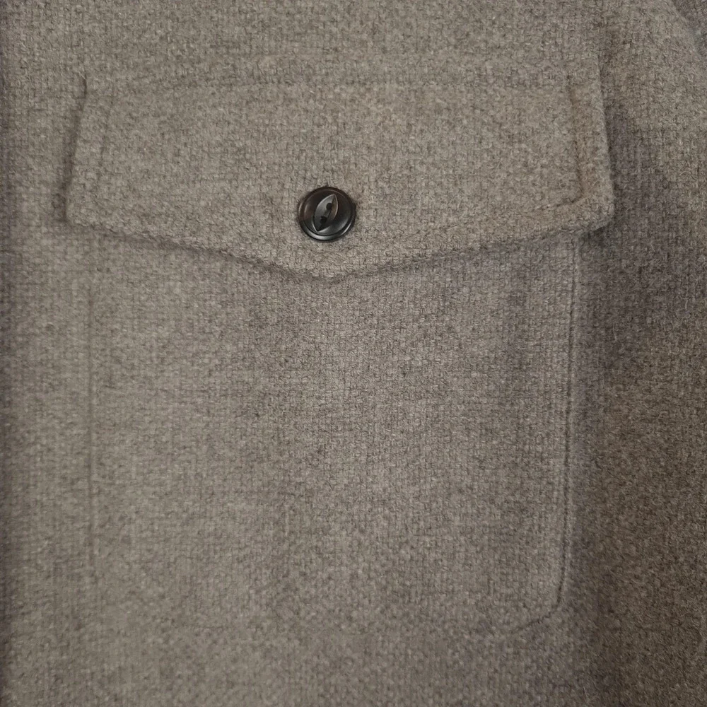 Taylor Stitch Shirt Jacket Mens 42 Brown Wool Blend Maritime Workwear Overshirt